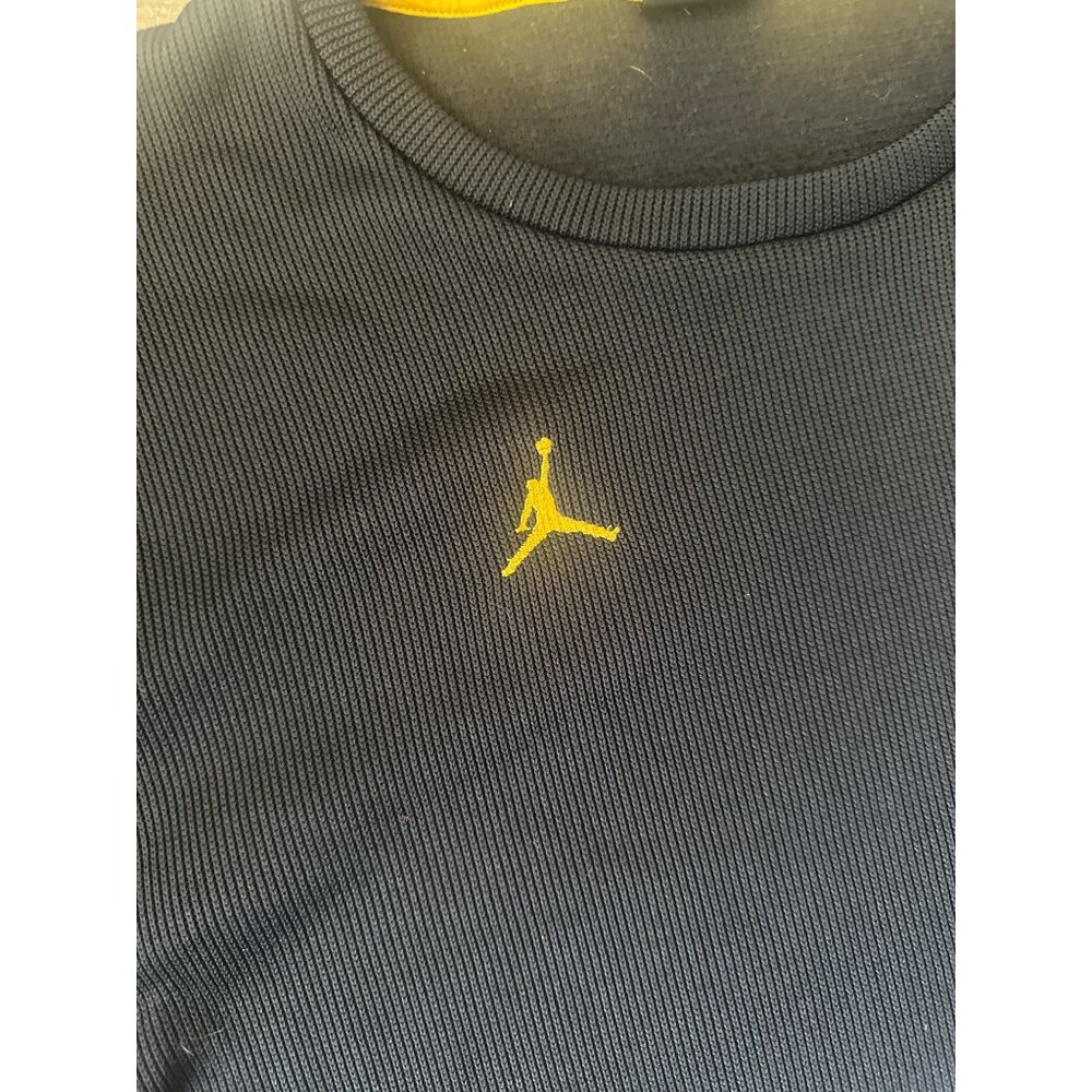 Jordan  Mens 3XL Michigan Crewneck Sweatshirt Navy Blue & Yellow Ribbed - Picture 4 of 10